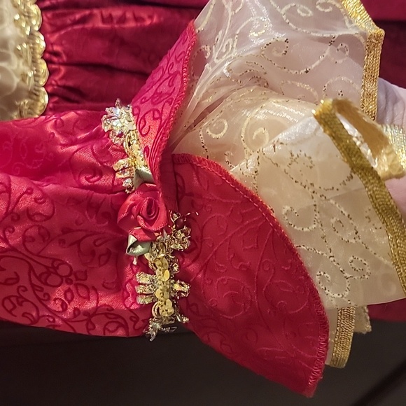 Deluxe Belle Dress Disney Direct Holiday Gown Dress size M (7/8) with a coat - Picture 7 of 17